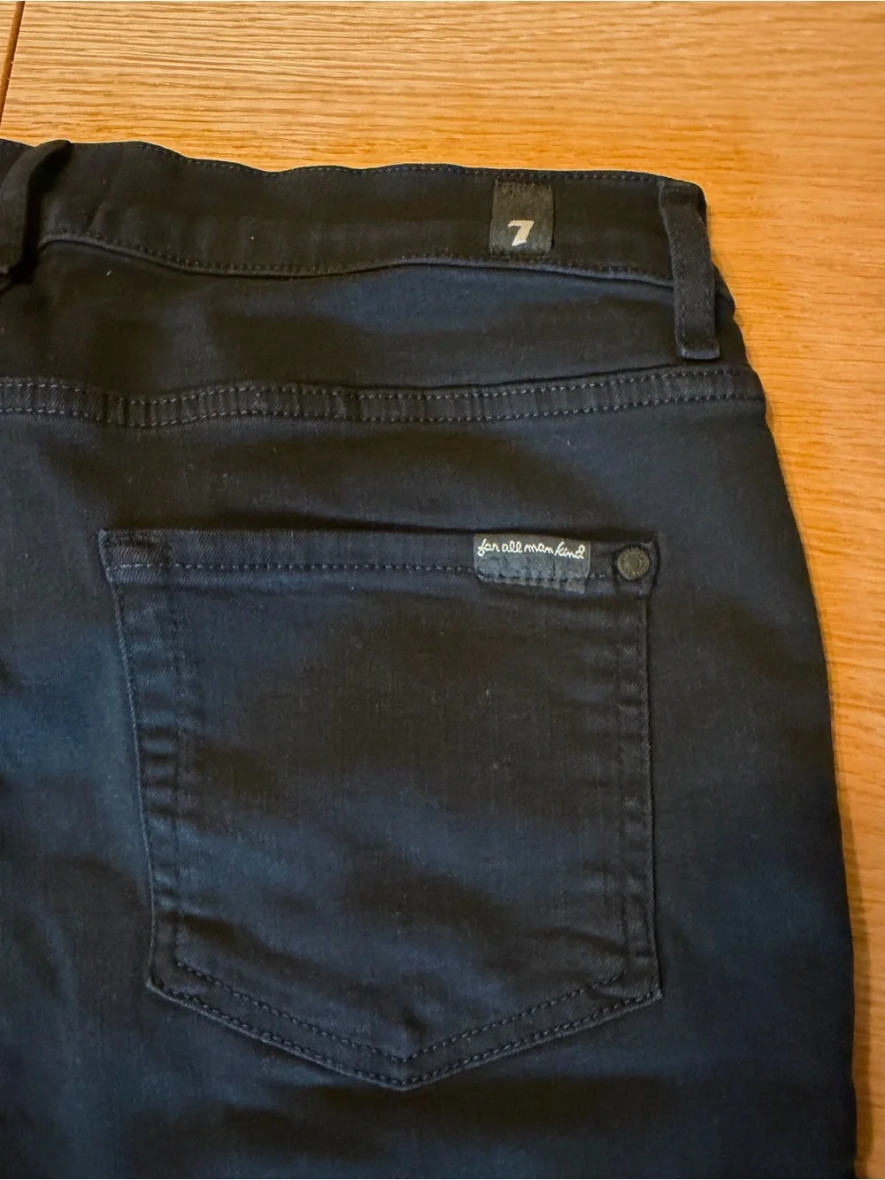 7 For All Mankind Men's Slimmy Tapered Stretch Jeans Black 33! - Picture 7 of 10
